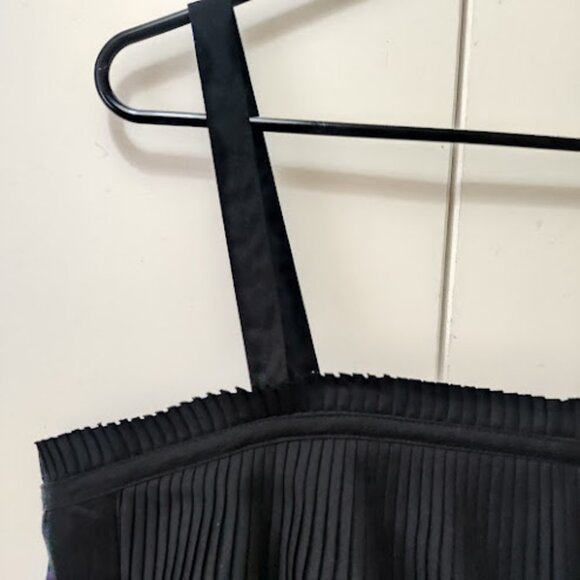 WHITE HOUSE BLACK MARKET Ruffle Poplin Peplum Bustier Babydoll CroppedTop 14 - Picture 8 of 15